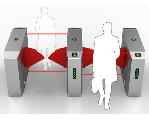 Office Biometric Flap Barrier Access Control System Giradischi con lettore di carte