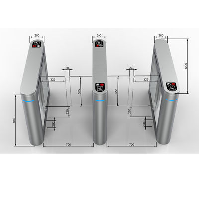 IP54 Porta oscillante in acciaio inossidabile con interfaccia RS485/TCP/IP con passaggio di 600 mm